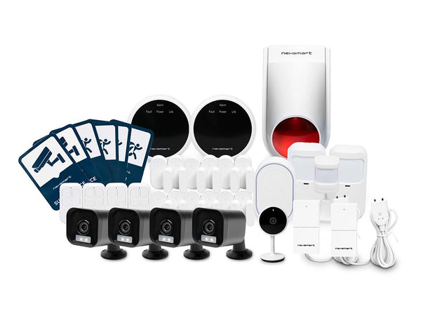 NEXSMART™ STOR SMART ALARM PAKKE MED KAMERA (100-200M2) - BESKYTTELSE FOR MILJØET
