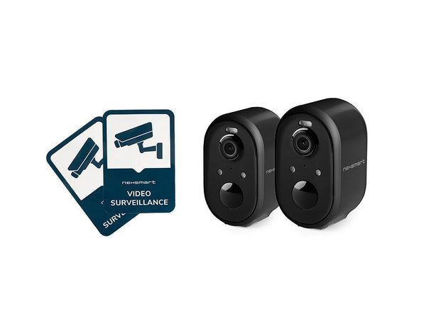 NEXSMART™ AIR4-B BATTERIDREVET OVERVÅKNINGSKAMERA - 2 PAK+KLISTREMERKE