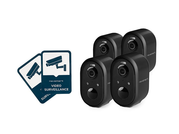 NEXSMART™ AIR4-B BATTERIDREVET OVERVÅKNINGSKAMERA - 4 PAK+KLISTREMERKE