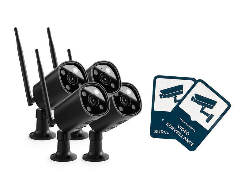 NEXSMART™ VISION5 PLUS 2K HD OVERVÅKNINGSKAMERA - 4 PAK+KLISTREMERKE